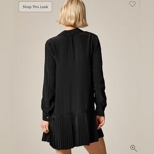 NWT J Crew Crepe de Chine Black Shirtdress 2X